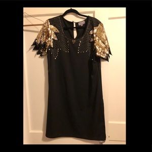 Sequin shoulder dress